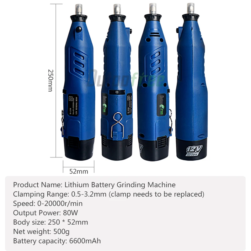 80W Cordless Rotary Tool Dremel DIY Mini Drill Engraving Pen Electric 4 Speed Mini Wireless Drill Set 0-20000r/min