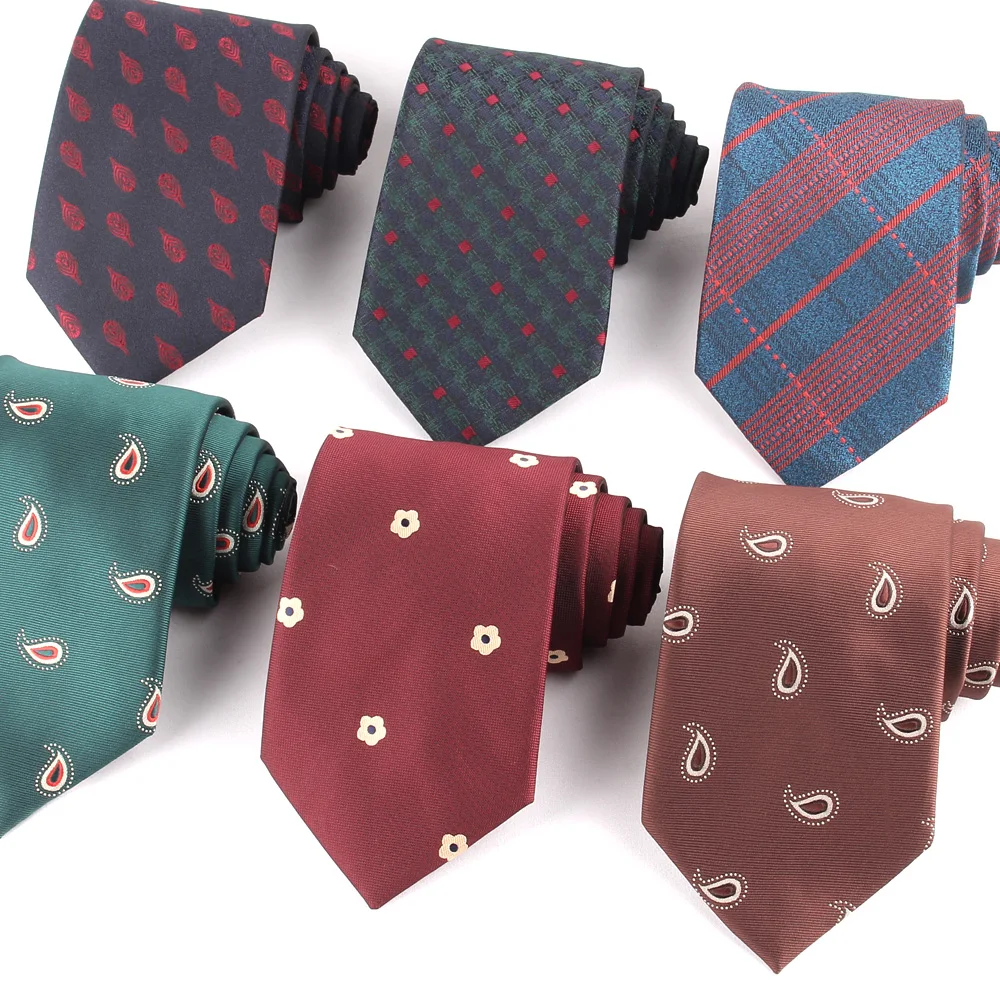 

New Jacquard Paisley Ties Suits Men's Neck Tie For Wedding Plaid Necktie For Groomsmen Fashion Floral Ties For Men Women