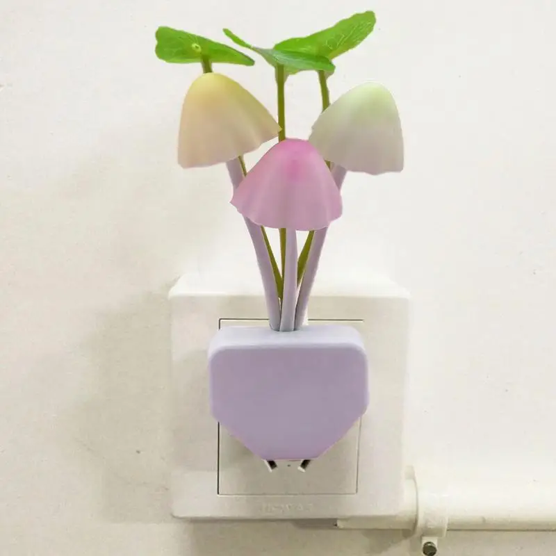 LED Mushroom Light EU/US Plug induzione Dream Color Light Sensor Super Power Saving 0.1W Light Sensing Control specifiche