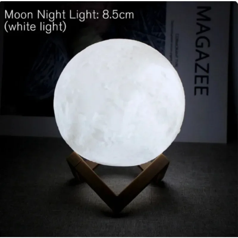 1 LED Moon Light Galaxy Light, DIY Moon Night Light, Girl, Boy, Child, Woman Birthday Gift, Bedroom Decoration (Warm Light)