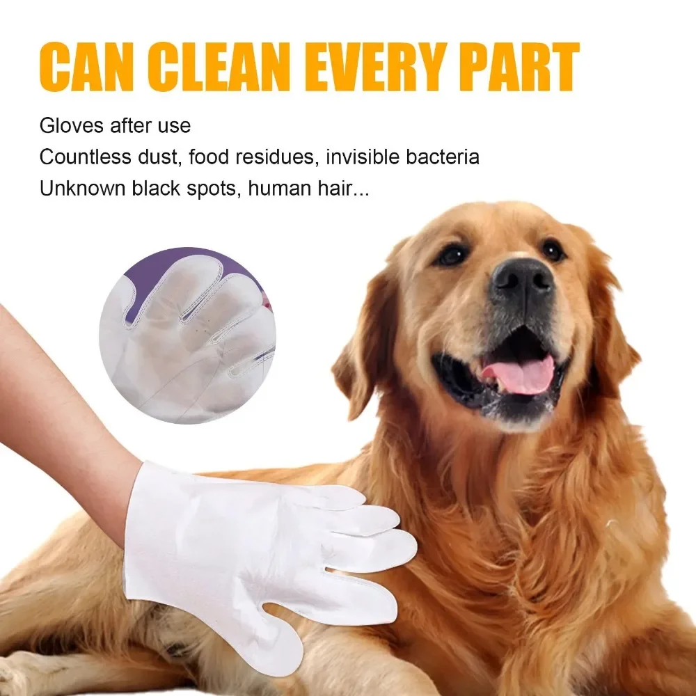 2bag Pet Disposable Cleaning Gloves Wash Free Cats Dogs SPA Bath Supplies Massage Non Woven Fabric No Rinse Soft Eye Wipes