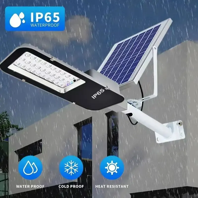 Outdoor Powerful Solar Street Light Waterproof From Dusk To Dawn Lighting Garden Garage Terrace House Remote Control Wall Lamp