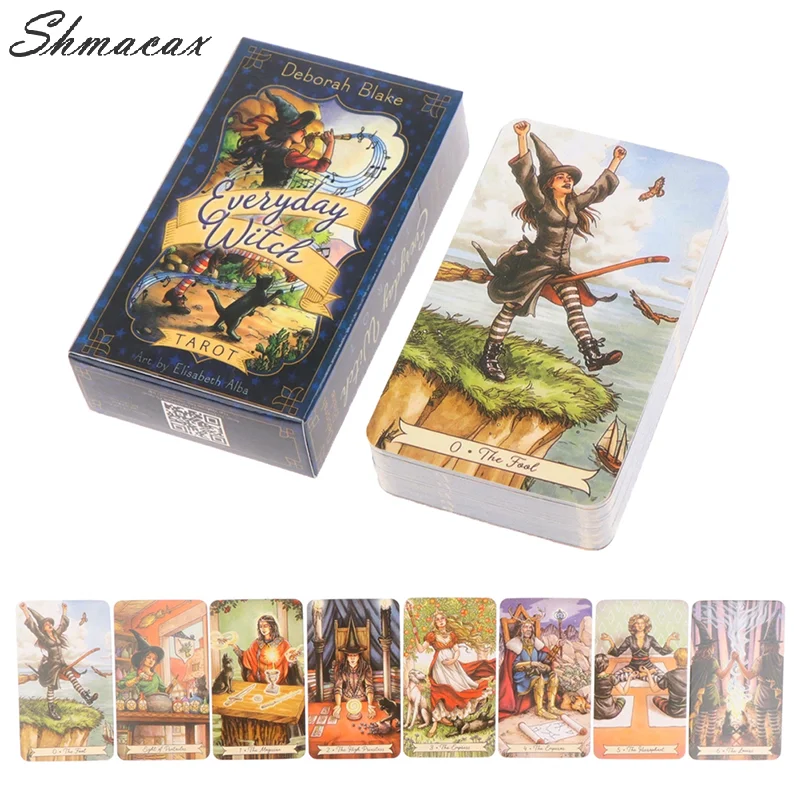 78Pcs Everyday Witch Tarot Cards Prophecy Divination Deck Party Board Game Tarot