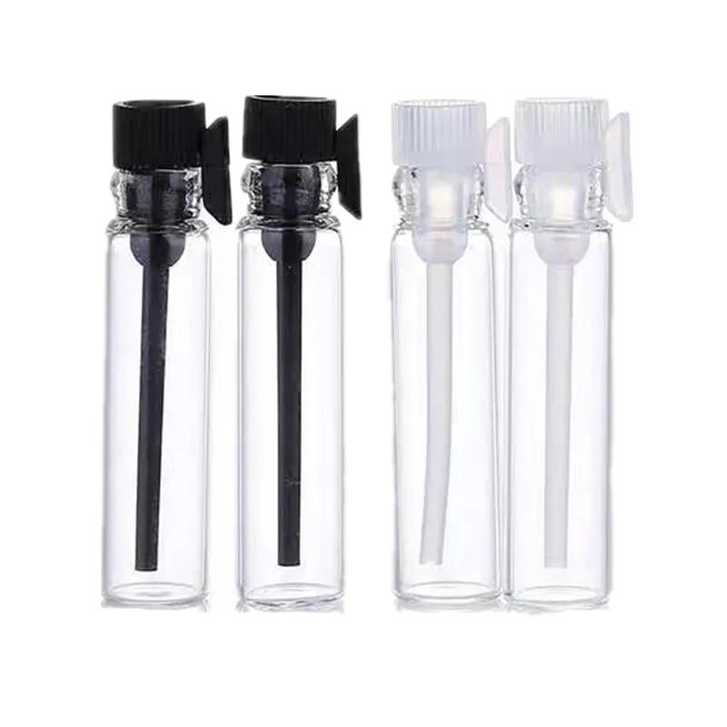 100 Pçs/lote 0.5 1 2 3ml Limpar Transparente Vidro Essencial Perfume Óleo Drop Stick Sample Bottle