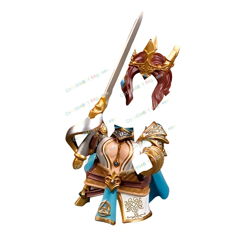 S124-127 Cavaliere militare medievale Cavallo da guerra Armatura pesante Accessori Scudi Armatura Armi Modelli Giocattoli per bambini Regalo di Natale