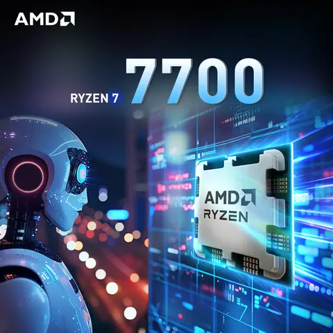 AMD Ryzen 7 7700 8-Core 16-Thread B650 3.8GHz L3=32M Processor 65W R7 7700 Socket AM5 5NM DDR5 NEW but No Fan