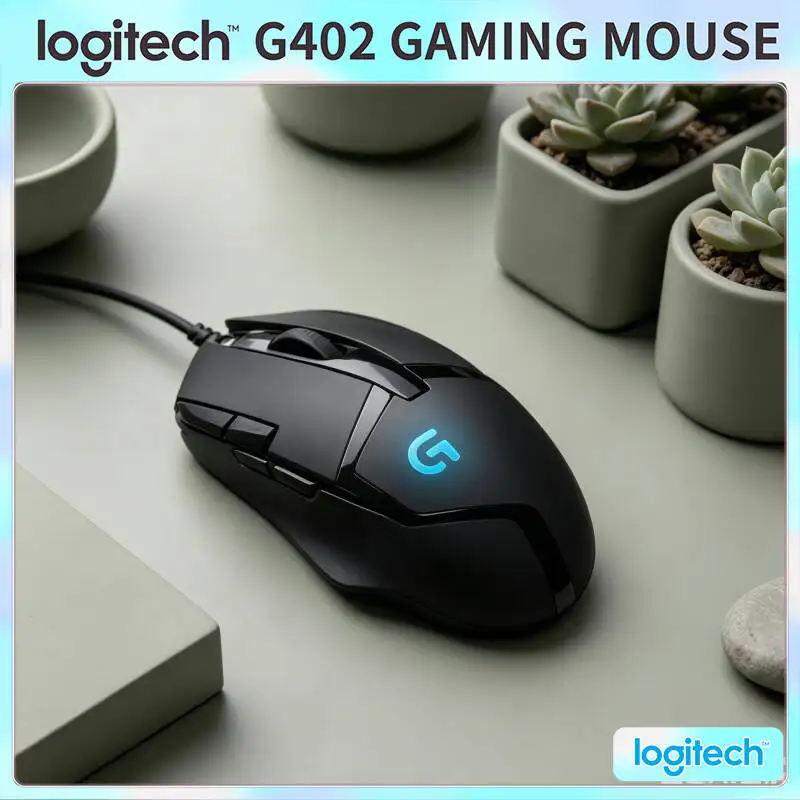 

Logitech G402 Gaming Mouse 32-Bit ARM Processor 8 Custom Buttons 1ms Response Anti-Slip for Competitive Multiplayer Gaming