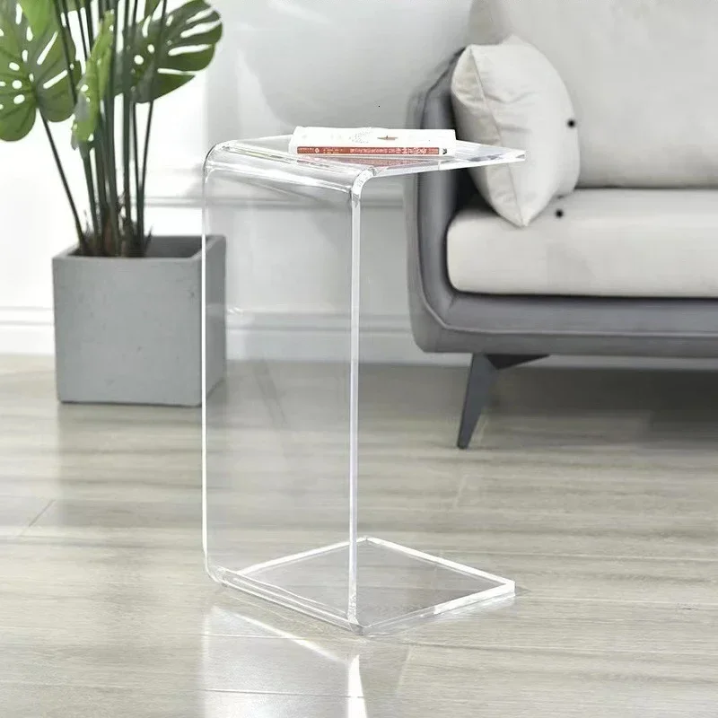 Nordic Minimalist Transparent Acrylic Side Table Living Room Sofa Side Table Bedroom Bedside Table Bed Desk Multi-Function