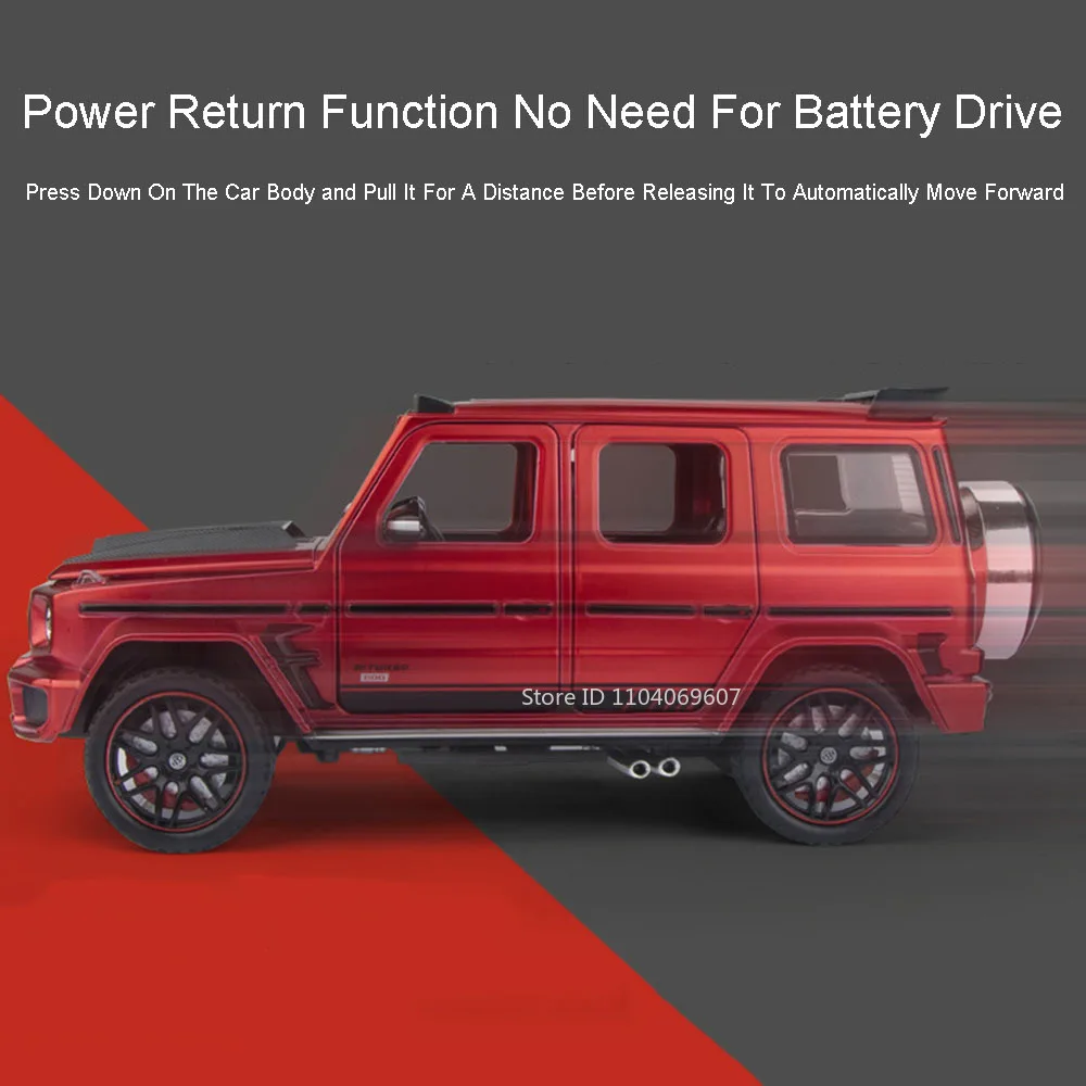 1:24 G800 SUV Car Models Doors Alloy Diecast W140 320SEL Model Opened Pull Back Sound Light Shock Absorption Toys Gifts for Kids