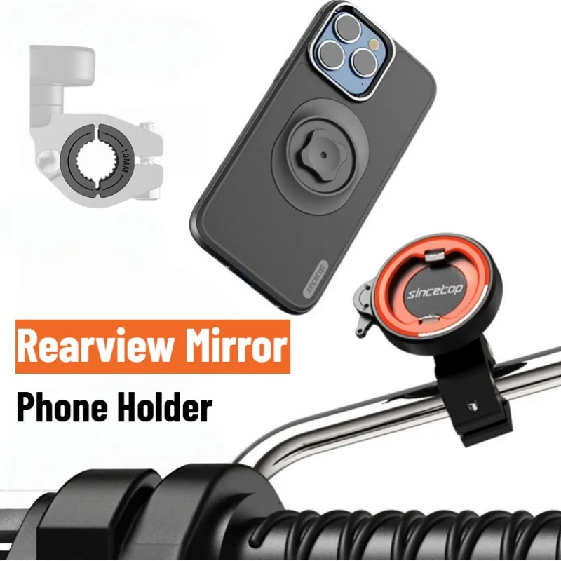 Motorcycle Rearview Mirror Mobile Cell Phone Mount Clip Bracket Electric vehicles Moto Bike Phone Navigation Holder Support