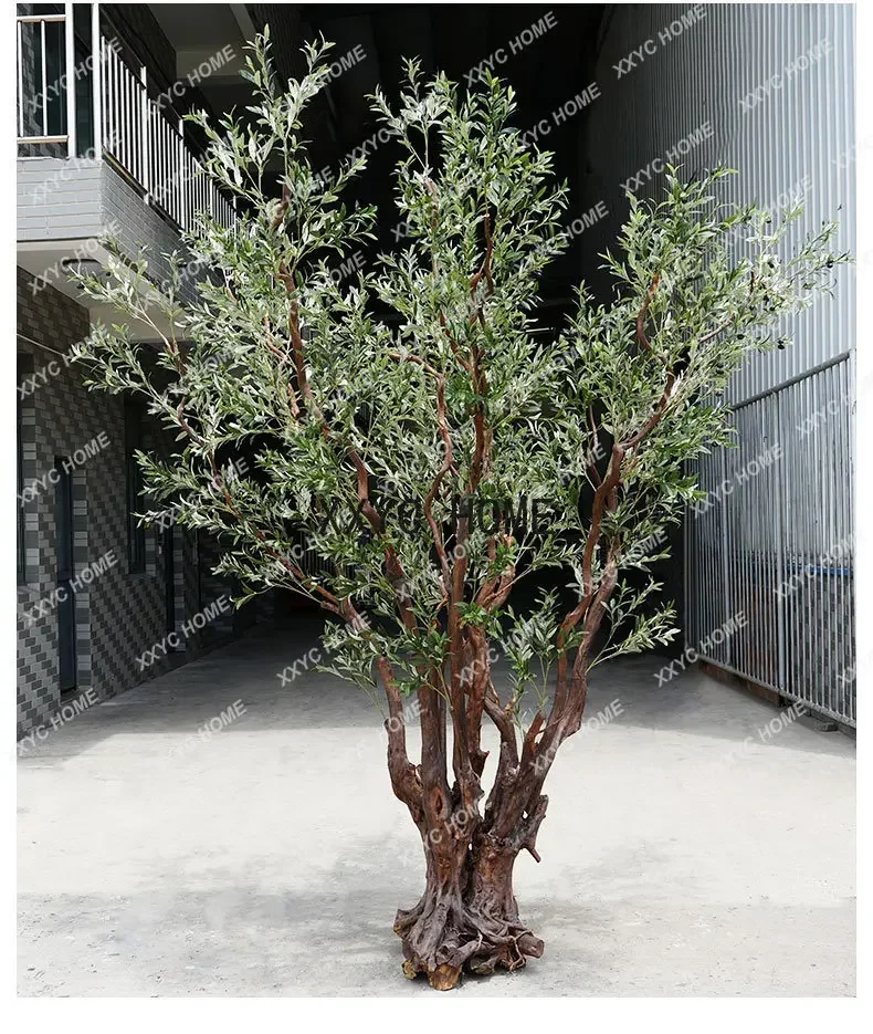 Solid Wood Imitative Tree Dried Olive Tree Decoration Interior Decoration Floor Fake Trees Living Room Decoration Green Plant