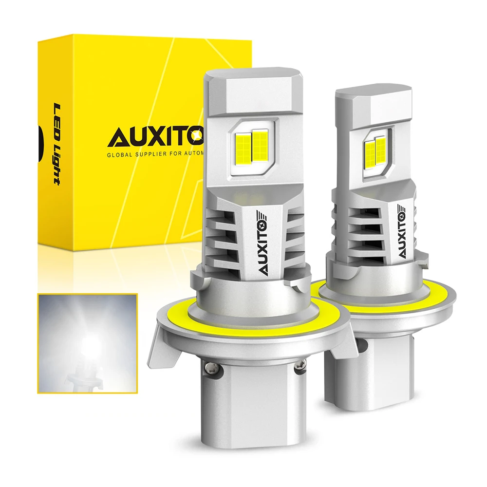 

AUXITO 2Pcs CANBUS 9008 H13 LED Headlight Low and High Beam With Turbo Fan 30000LM 6500K White 32Pcs LED Chip Car Bulb Plug&Play
