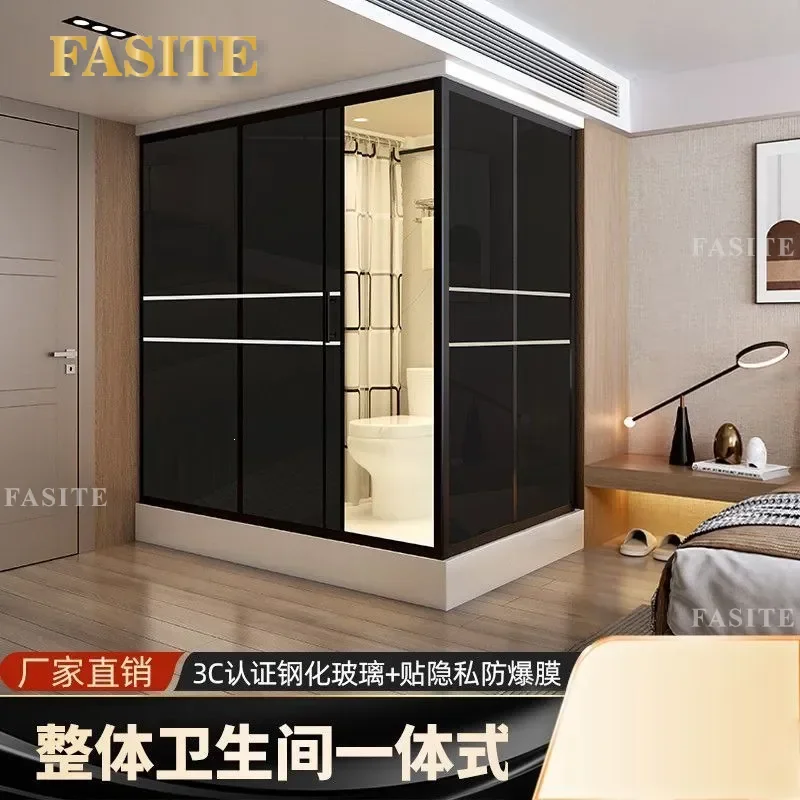 Integrated Bathroom Unit Rural Indoor Shower Room Household Bath Suite All in One Sanitary Ware for Home Use