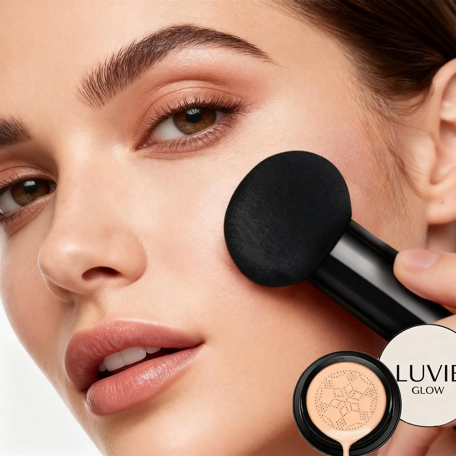 Coussin de fond de teint brillant, tête de champignon, coussin d'air, crème CC BB, fond de teint pour le visage, correcteur hydratant, éclaircissant