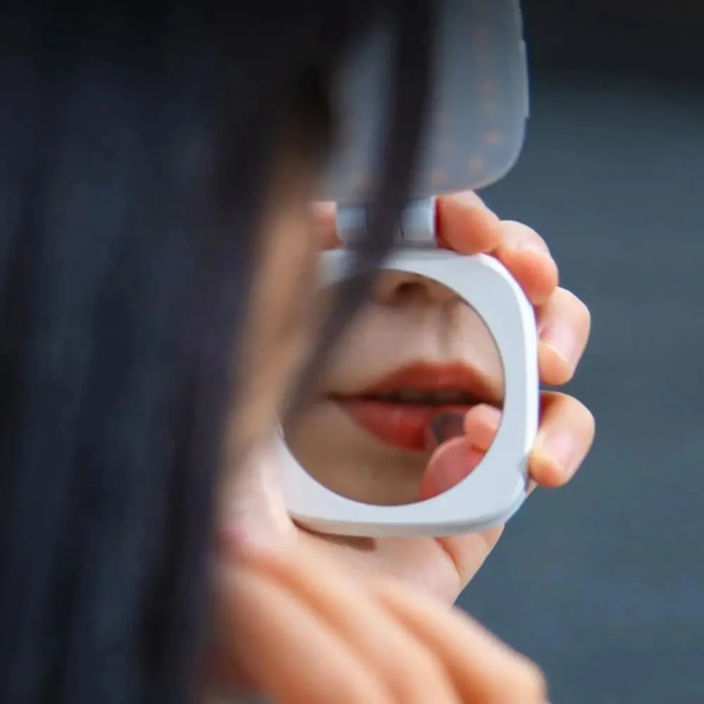 360 °   Luce magnetica per selfie con rotazione 3 colori con specchio per il trucco Luce di riempimento per telefono cellulare Regolazione retrattile Ricaricabile