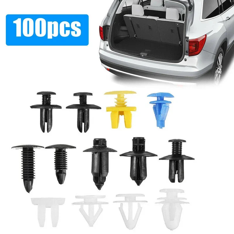 

Car Various Rivet Fasteners Clips Push Pin Bumper Fender Panel Clips Plastic Rivet Fastener Hole Push Pin Tool Kits Accessories