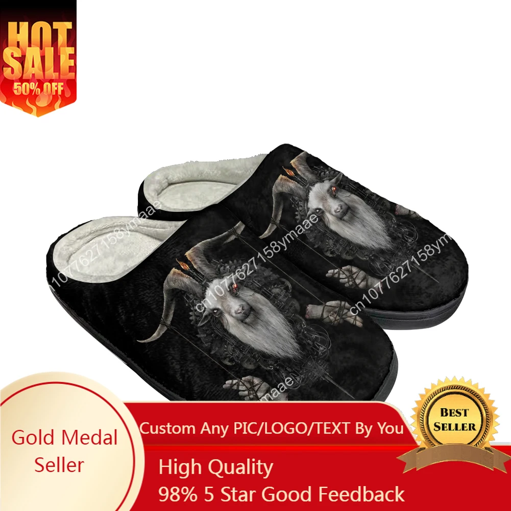 

Hot Baphomet Fashion Cotton Custom Slippers Mens Womens Sandals Plush Casual Keep Warm Shoes Thermal Comfortable Latest Slipper