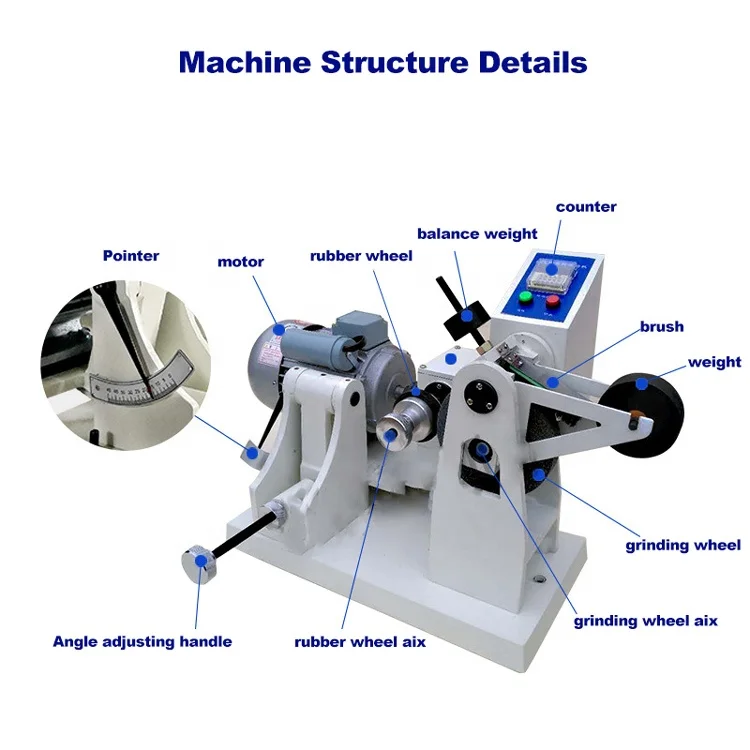 Laboratory Equipment Rubber Akron Abrasion Resistance Tester