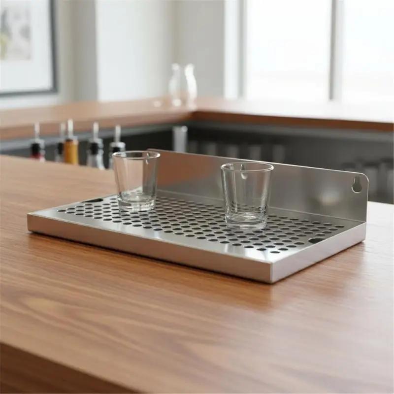 Efficient Water Drainage Nonrust Steel Wall Mounted Bar Tray Kitchen 55KF