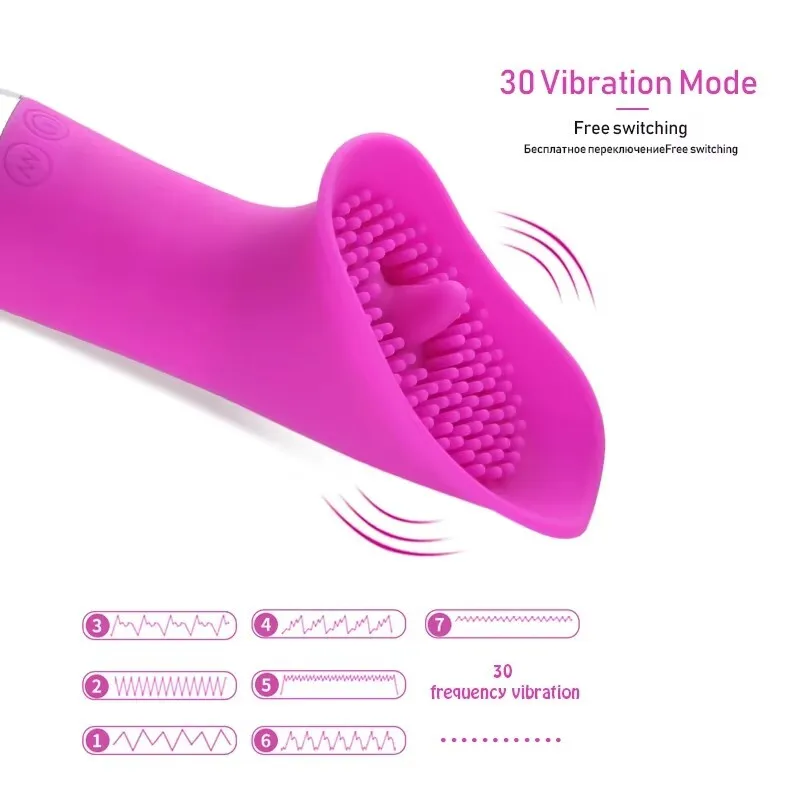 Tongue Licking Vibrartor For Women Oral Sex Toy Simulator Silicone Multi Speed Clitorisl Massge Female Pleasure Massager