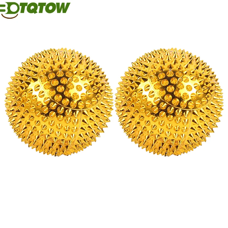 1Pair Massage Balls Hand Pressing Magnetic Massage Balls,Spiky Manual Massage Balls Hand Acupoints Balls for Adult Acupressure