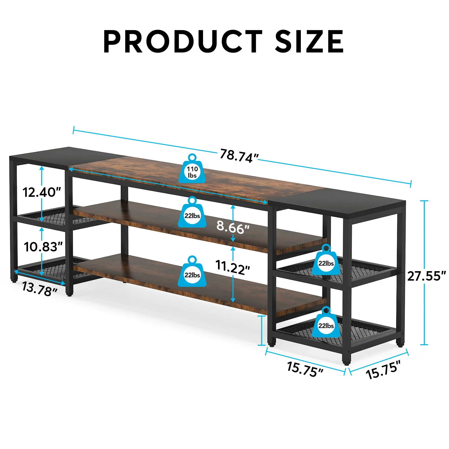 78 Inch TV Console 5