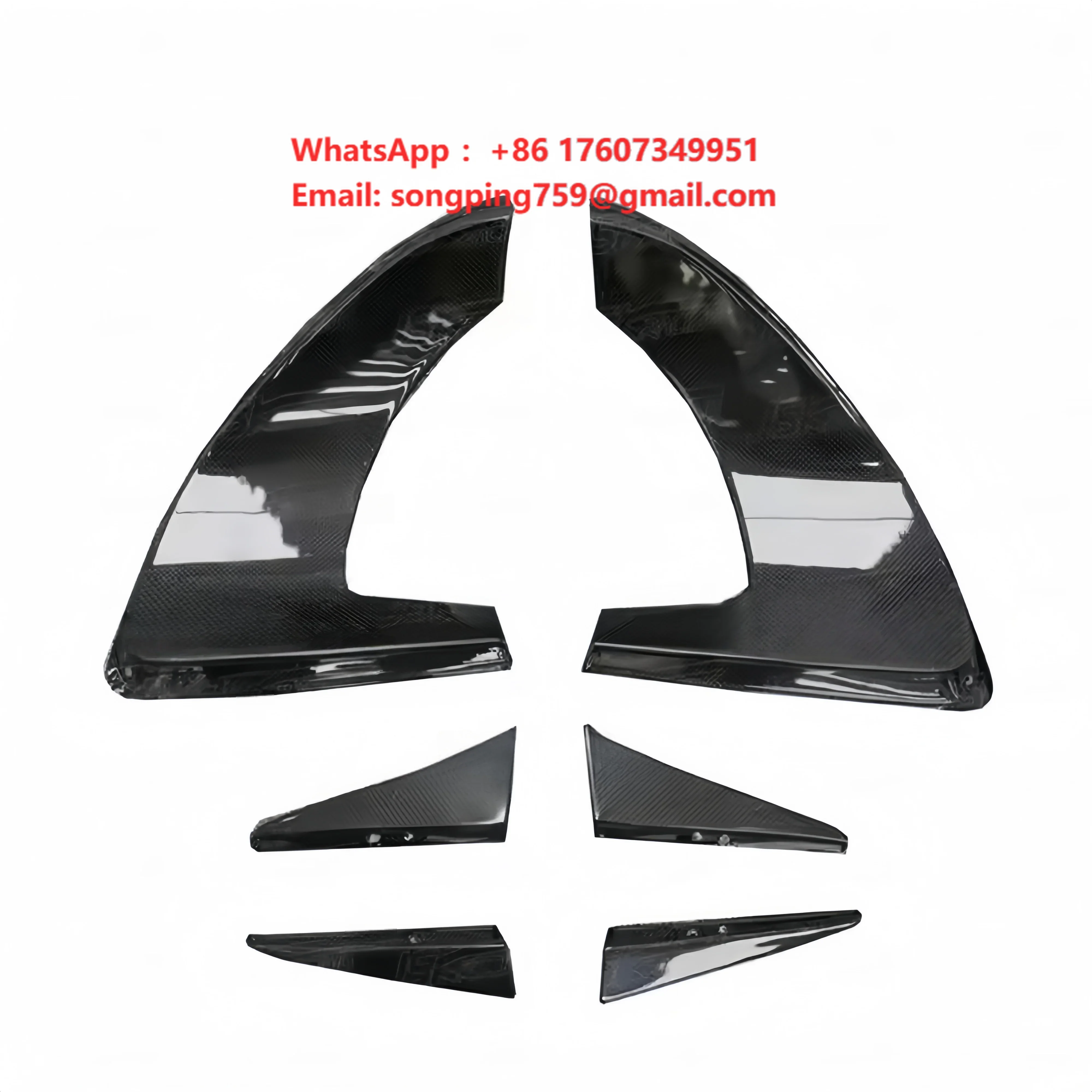 Modified BFA Style High-quality Dry Carbon Fiber Rear Fender air Vent Body Decoration Suitable for Ferrari 296