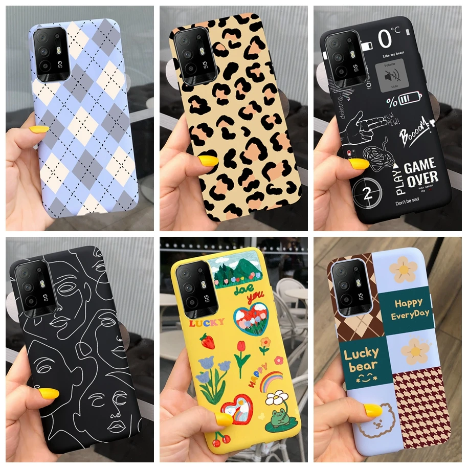 For OPPO A54 Case OPPO A74 A94 A95 Phone Cover New Stylish Painted Soft Cases For OPPO A36 A76 A96 4G CPH2333 OPPOA54 Funda Case