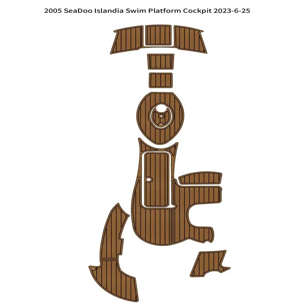 

2005 SeaDoo Islandia Modified Swim Platform Cockpit Pad Boat EVA Foam Teak Floor Mat Seadek Gatorstep Style Self Adhesive ntd16