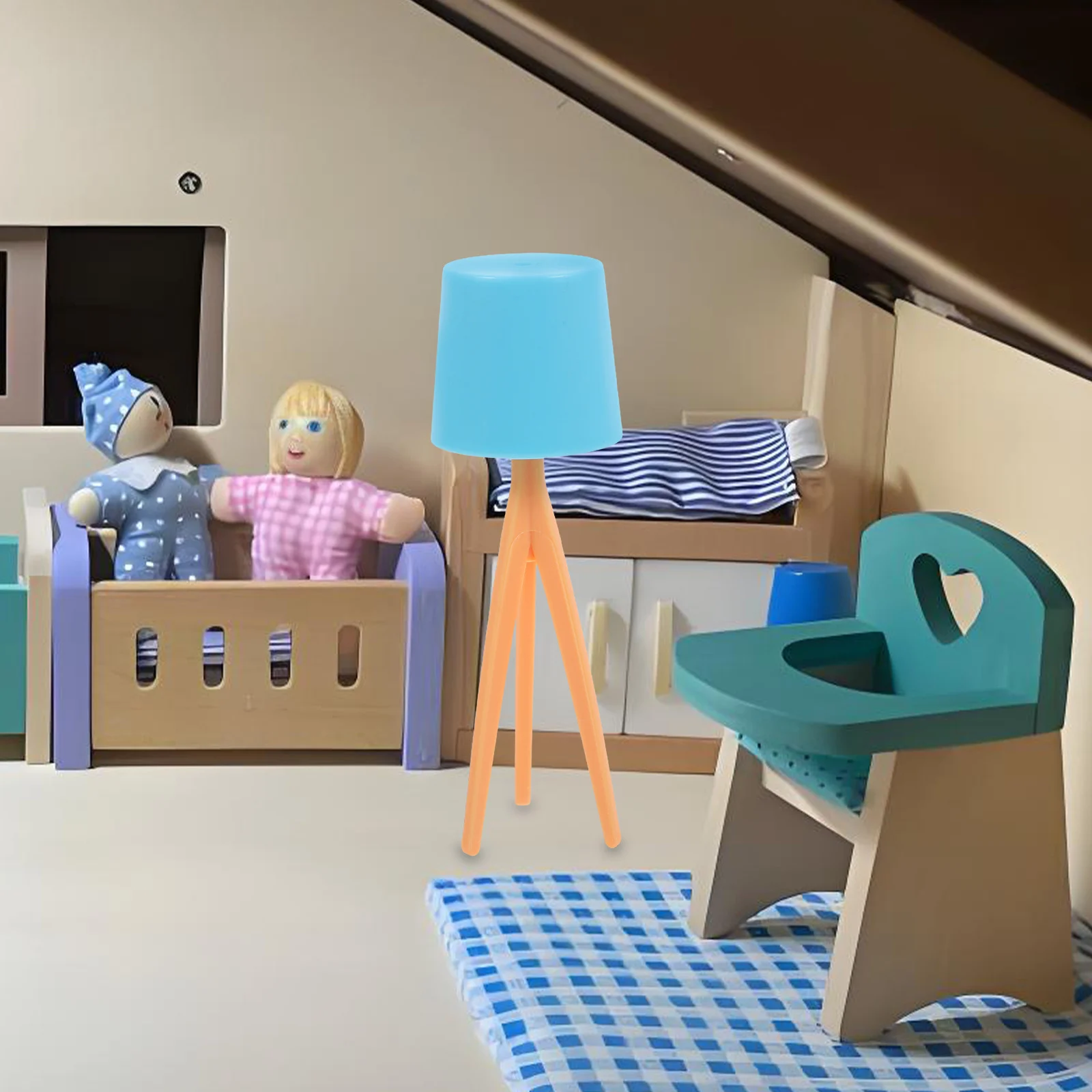 

3Pcs Dollhouse Table Lamp Miniature Floor Light for Dollhouse Lighting Decor Realistic Design Miniature Scene Enhancement