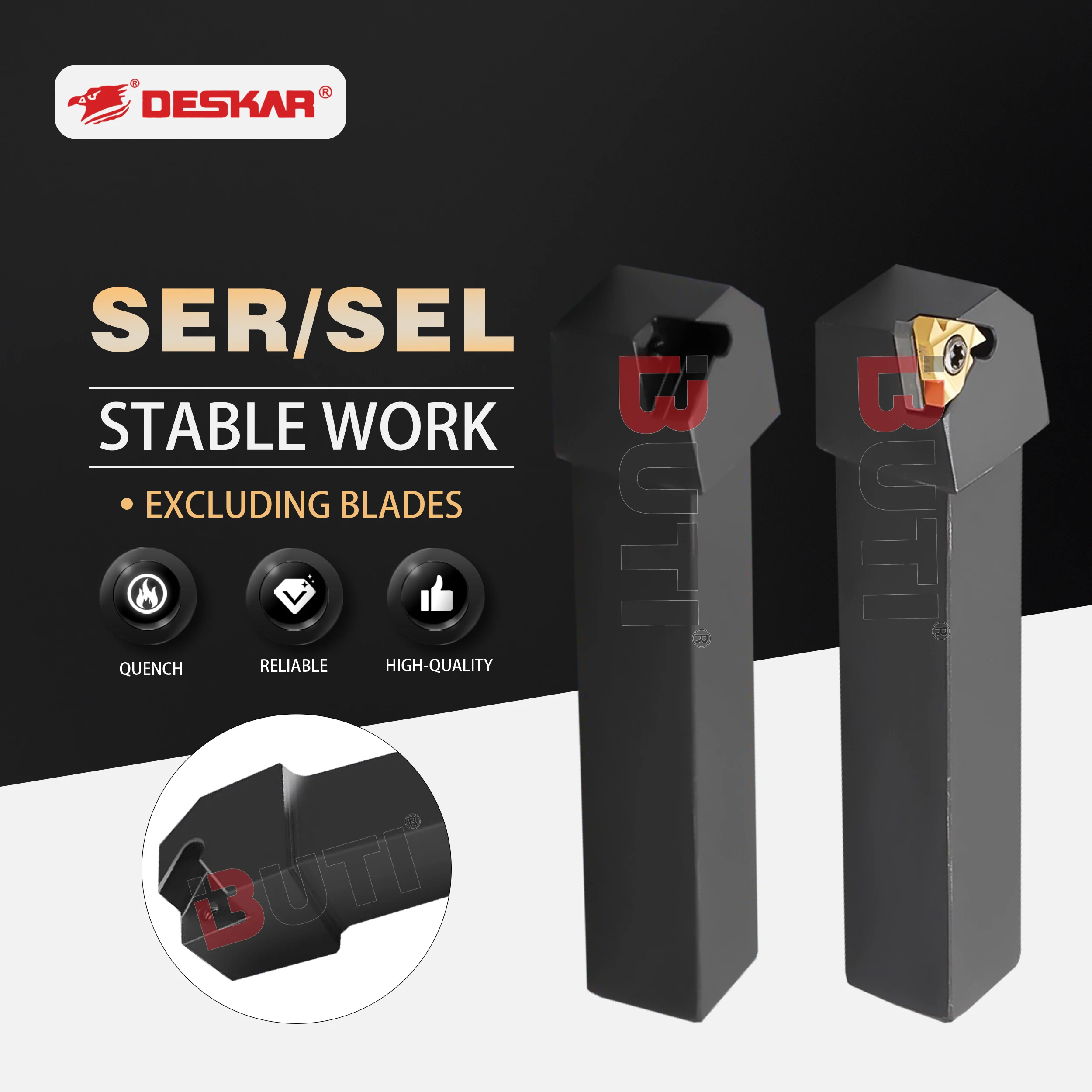 

SER/SEL1010H11 1212H11 1212H16 1616H11 1616H16 2020K16 2020K22 2525M16 2525M22 DESKAR 100% Original Lathe Threaded Tools Holder