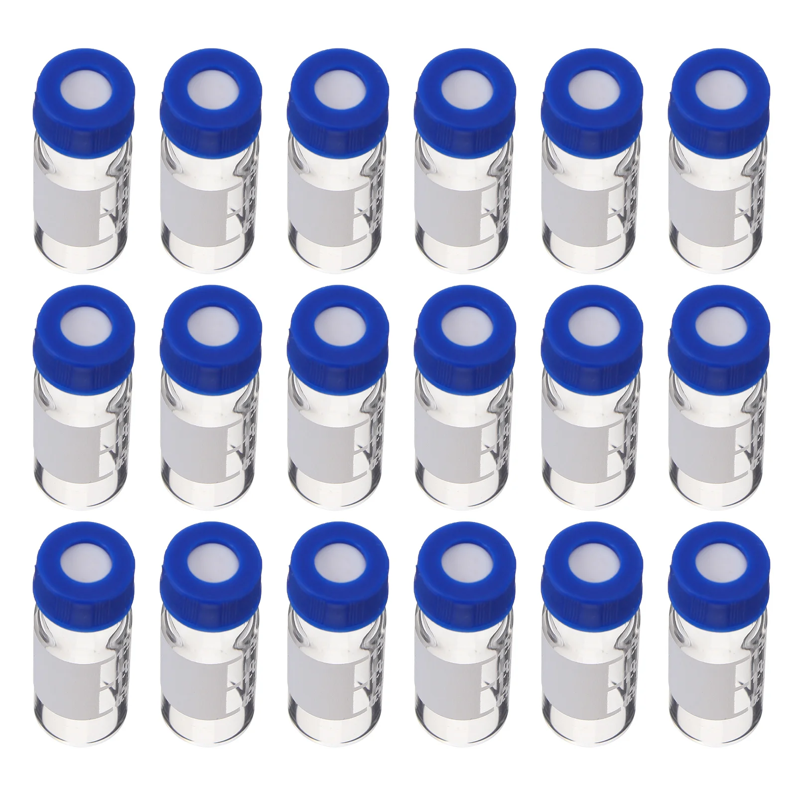 100Pcs Practical Clear Glass Screw-Top Vials for Chromatography Skin Care and Essential Oils Storage Sampling Vial