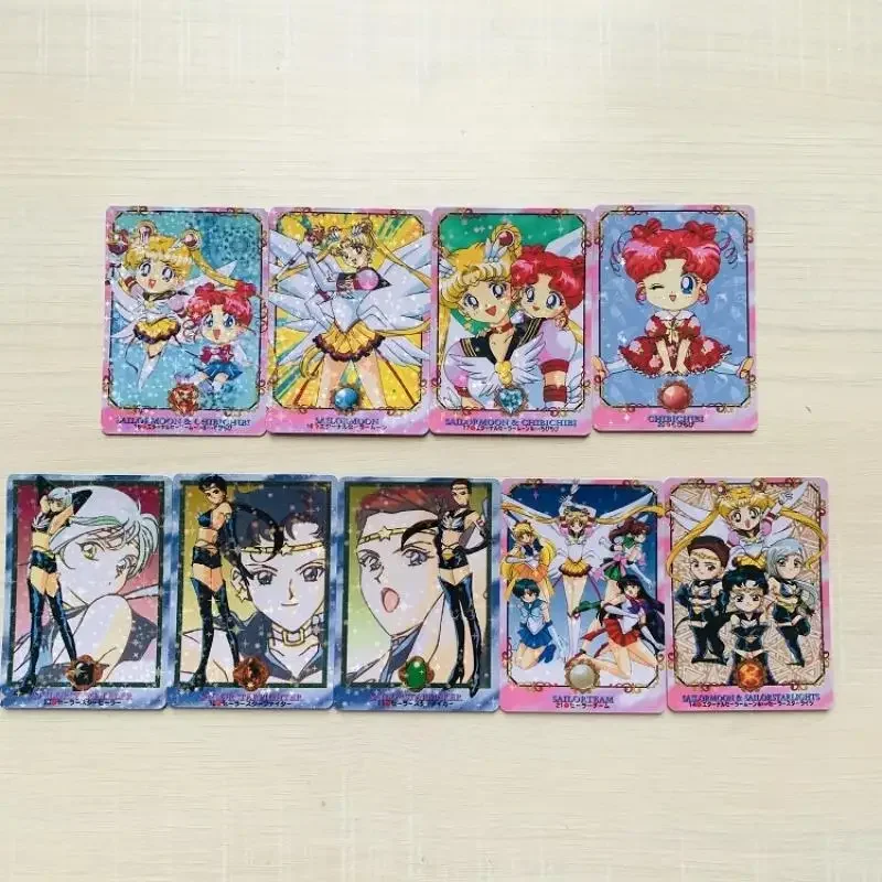 9Pcs/set Self Made Sailor Moon Meiou Setsuna Princess Serenity Kaiou Michiru Anime Game Character Classic Series Collection Card