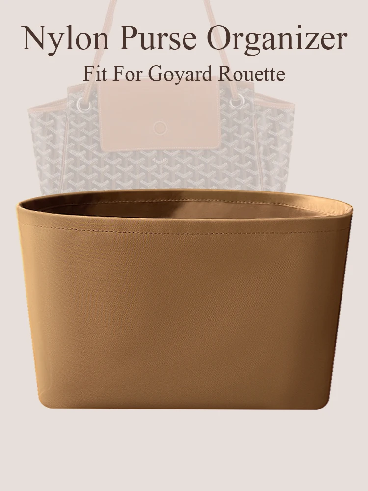 Nylon Purse Organizer Insert for Goyard Rouette Handbag Inner Liner Bag Multiple Pockets Bag Cosmetics Storage Bag Organizer