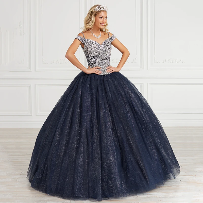 Vestidos De lentejuelas con cuentas para quinceañera, Vestidos De noche para Quinceañeras De 15 Años, vestido De fiesta De cumpleaños para mujer, 2023