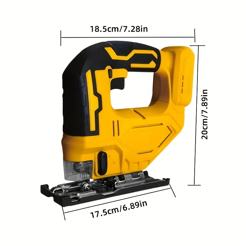 منشار كهربائي لاسلكي، أداة منشار كهربائي متوافقة مع بطارية ديوالت 20 فولت، ضوء عمل LED وزر أمان، 4 شفرات، Bl بدون أدوات #4