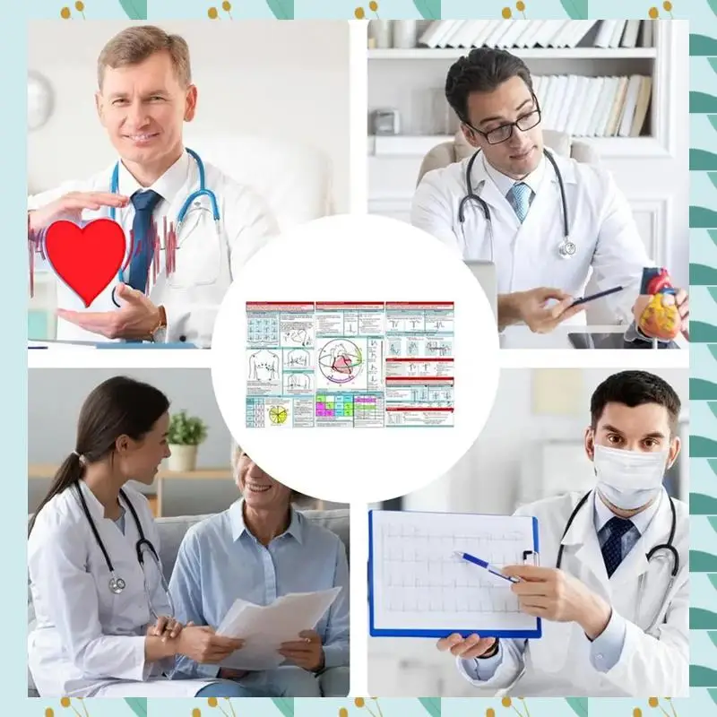 

A71P Ecg Interpretation Pocket Card Horizontal & Vertical Layout Compact Reference Guide
