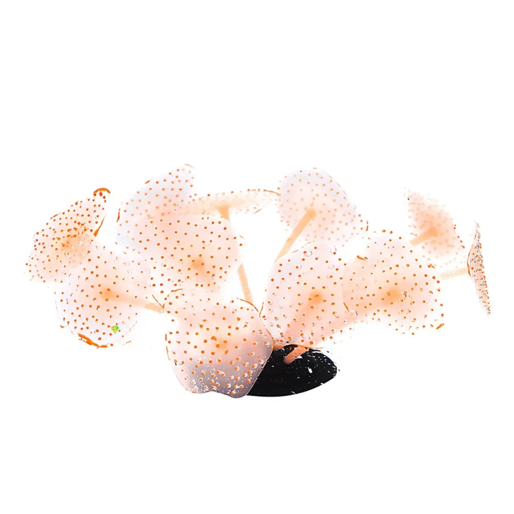 

Silicone Artificial Glowing Coral Lifelike Undersea Luminous Coral Soft Coral Plants Ornament Fish Tank Aquarium Decor