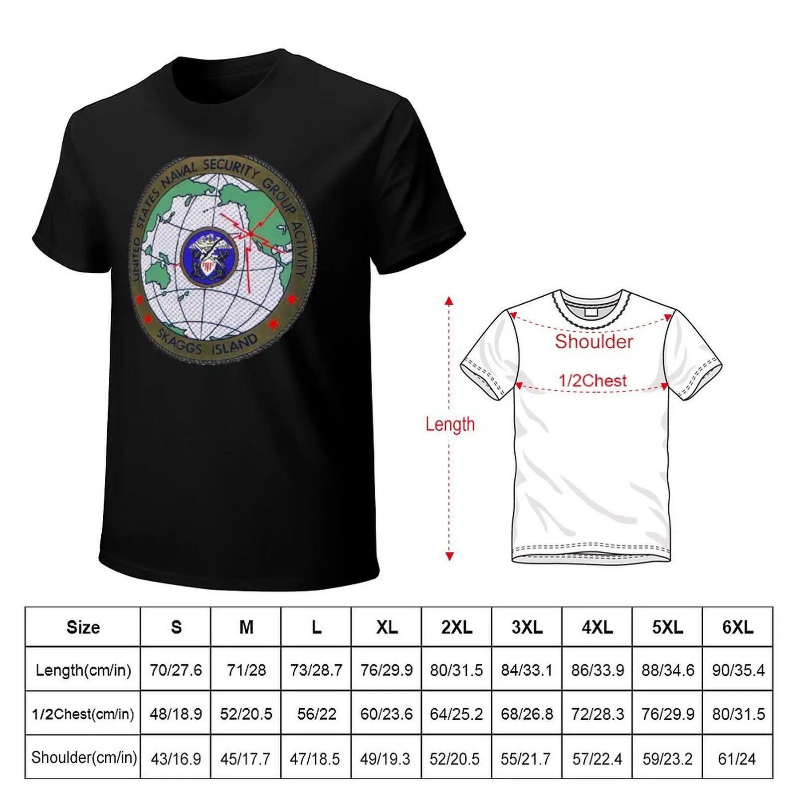 NAVAL SECURITY GROUP ACTIVITY, SKAGGS ISLAND T-Shirt Basic Casual Short Sleeve Cotton Shirt