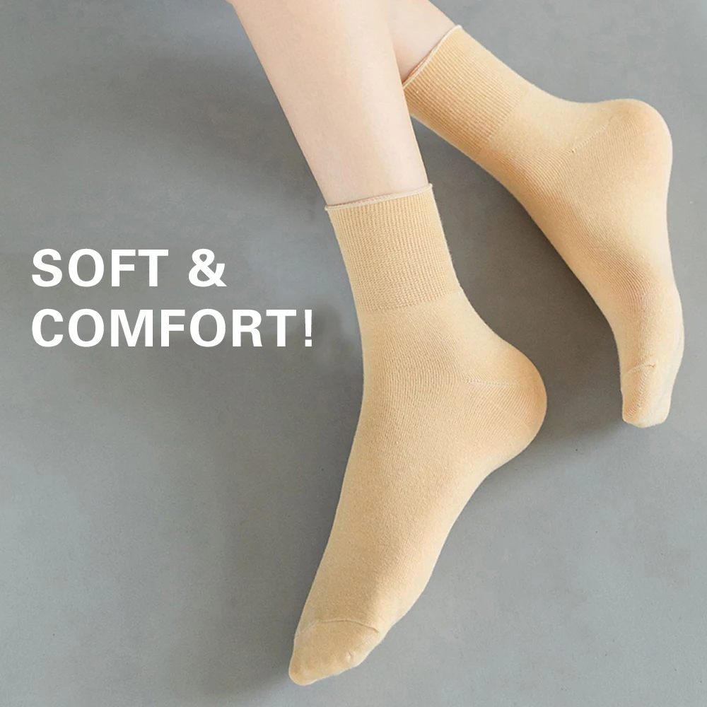 7 pairs women's non binding diabetes socks comfortable breathable shoes suitable for elderly and pregnant women for fat feet image 6