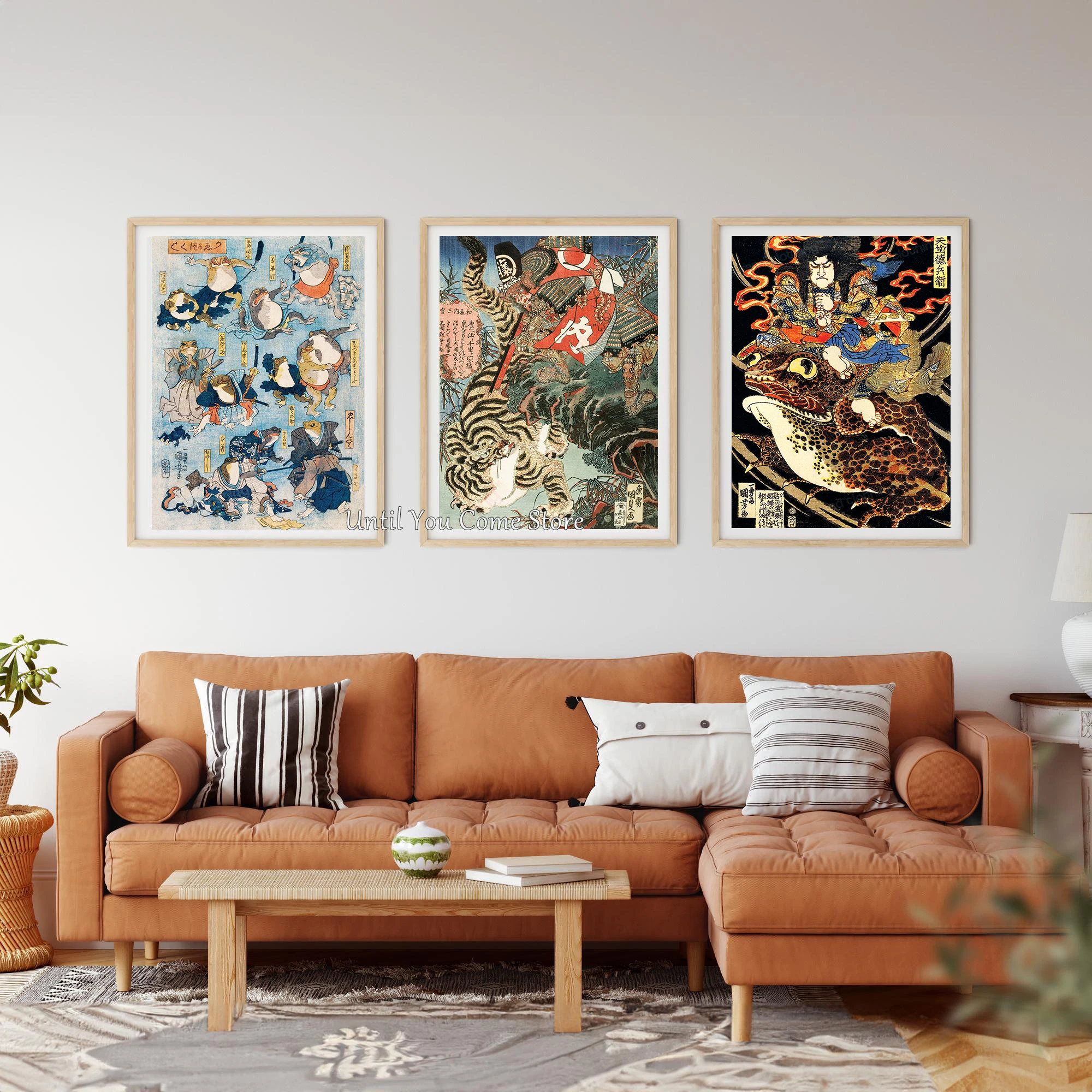 Japanese Ukiyo-e Retro Art Poster Print Canvas Pictures Home for Living Room and Bedroom Wall Modern Decor Frameless Painting