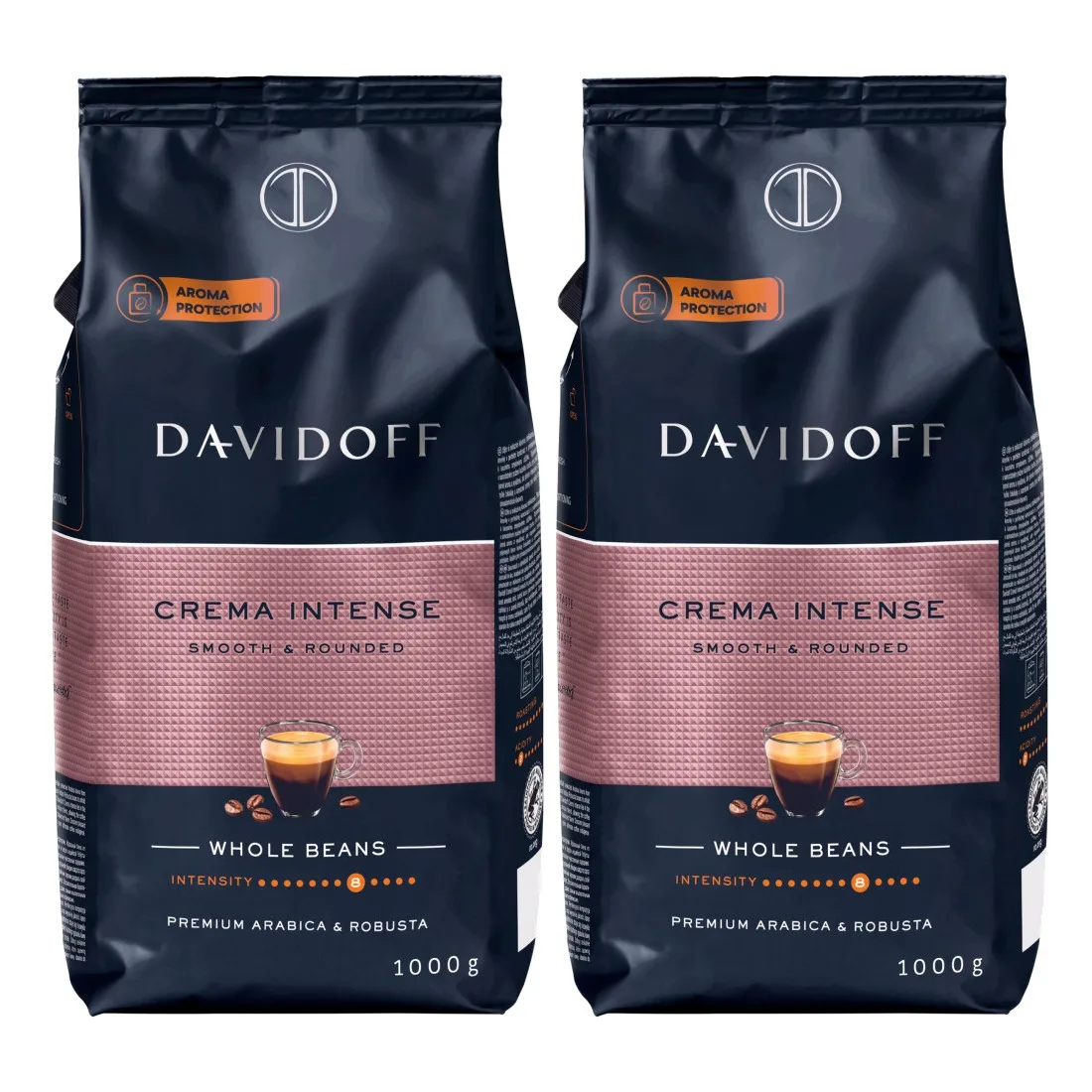 2x Coffee beans DAVIDOFF Cafe Creme Intense 1kg