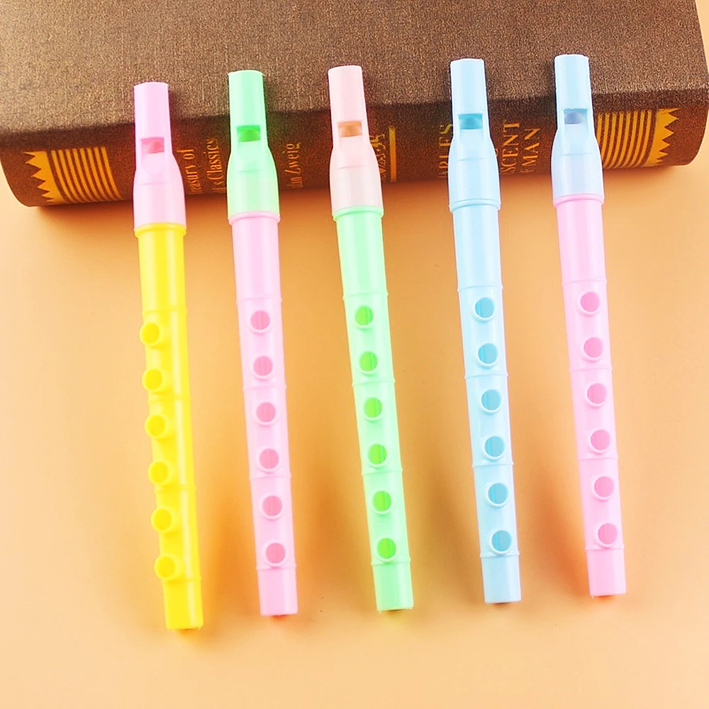 20 Pcs Mini Fun Kids Party Favor Colorful Flute Musical Instrument Toys Birthday Gift Souvenir Piñata Boys Girls Carnival Prizes