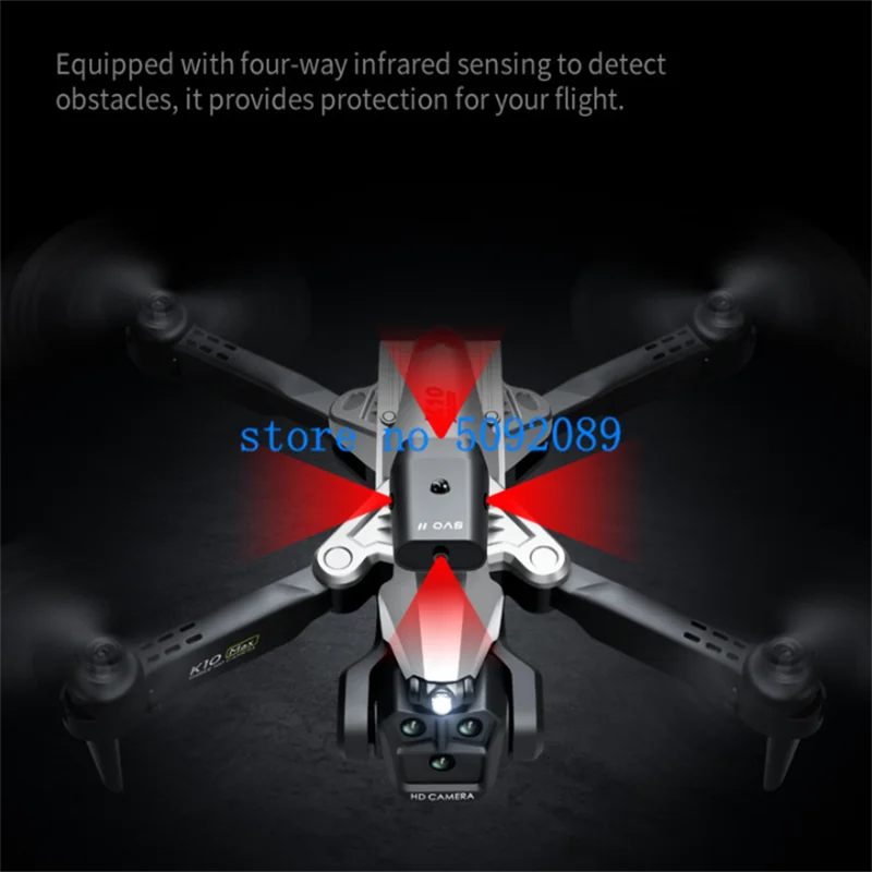4K HD tres cámaras WIFI inteligente FPV RC Drone evita obstáculos posicionamiento de flujo óptico sin cabeza Control remoto Quadcopter Drone