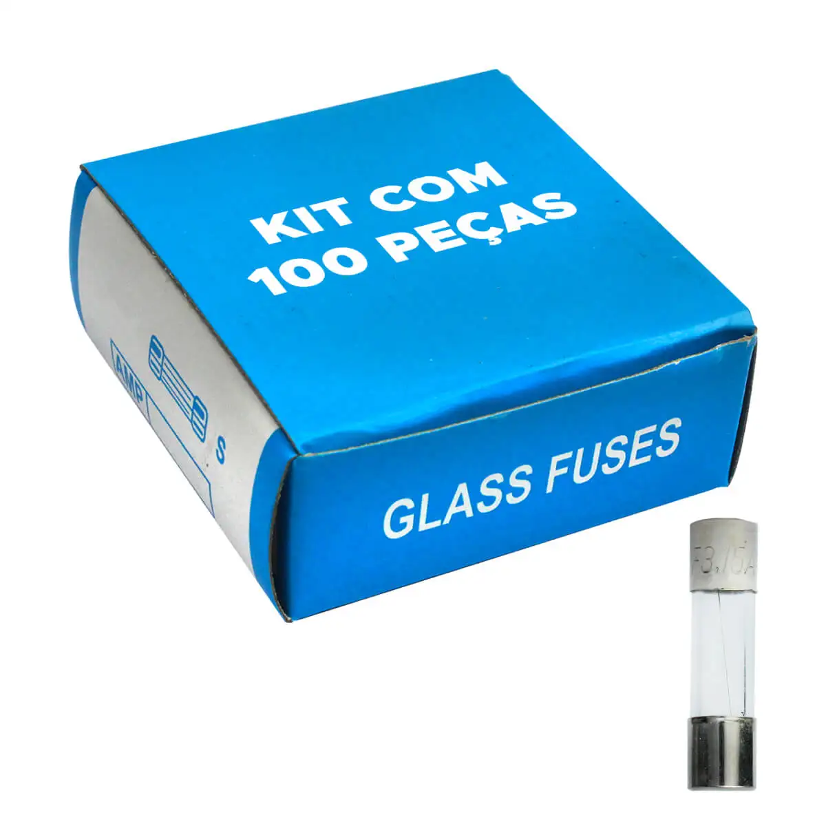 100X5x20 Small Glass Fuse Kit With 100 Pieces 3.15a