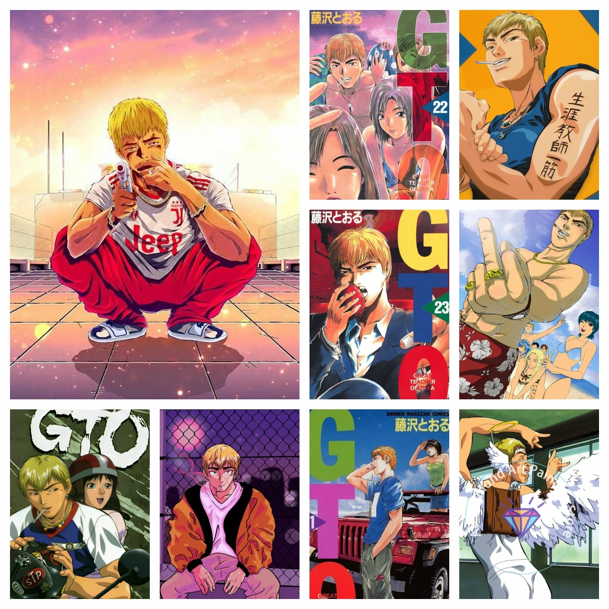 

Great Teacher Onizuka AB Diamond Painting Set 5D DIY Diamond Cross Embroidery Handmade Art Adult Children's Gift Home Decoration