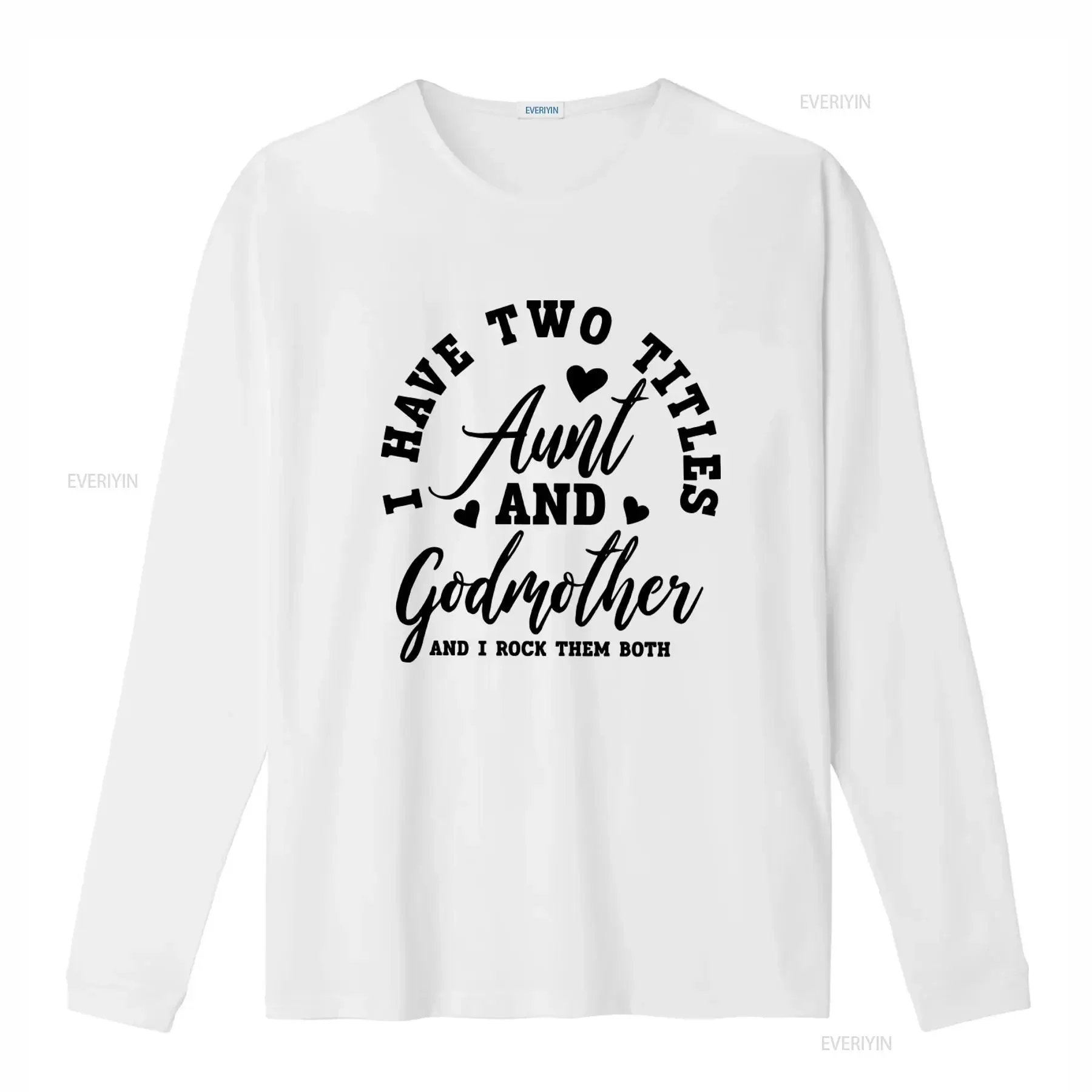 Aunt And Godmother T Shirt Baptism Cute Proposal Godmom To Be Godparent Funny Auntie I Have Two Titles Rock Them Both vintage