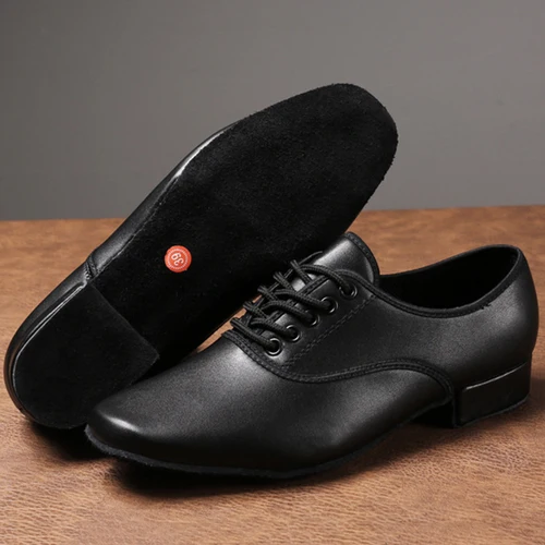 Zapatos de baile de Salsa para hombre, zapatos de baile latino de cuero genuino, suela suave, zapatos de baile modernos de salón de Tango, zapatillas de deporte para hombre y adulto