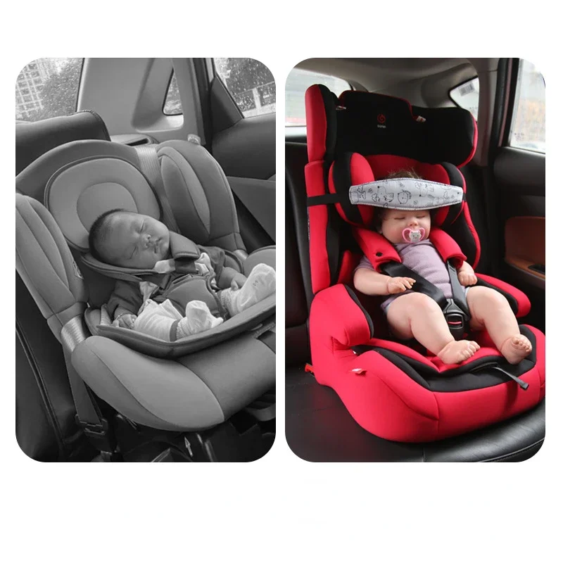 Cinturino di supporto per la testa del seggiolino auto per bambini cinturino per cuscino per il sonno del bambino cintura di fissaggio regolabile per bambini posizionatore ausiliario per il sonno del bambino