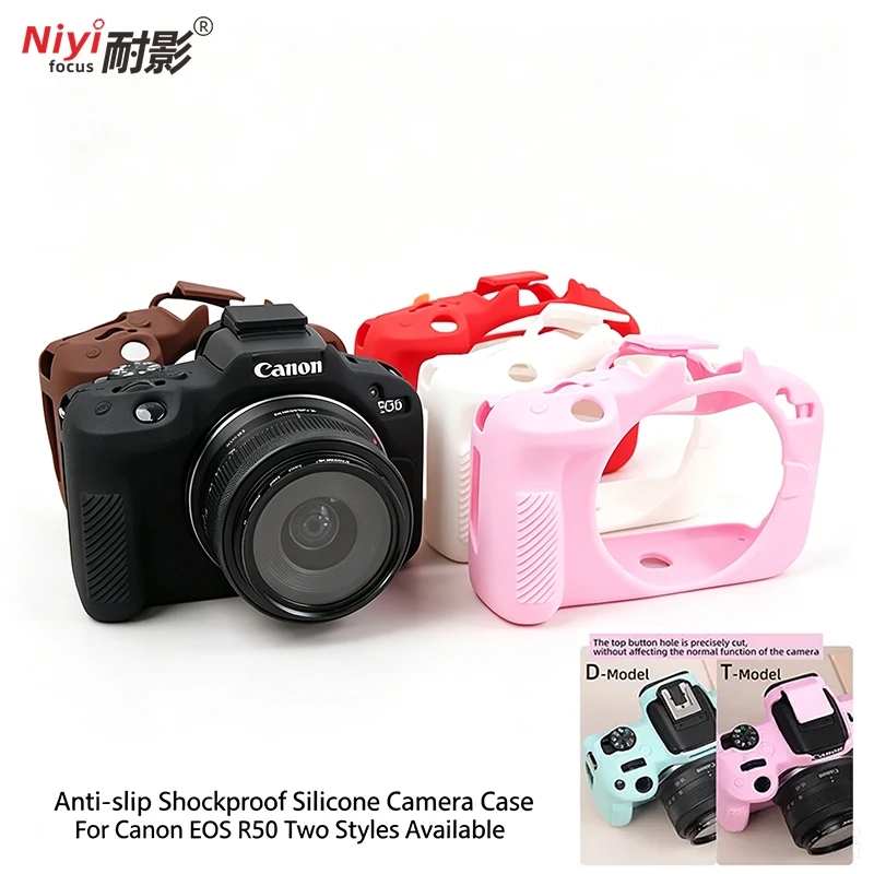 Anti Slip Shockproof Soft Silicone Camera Case For Canon EOS R50 Precise Cutout Body Protective Cover Anti-drop Digital Camera